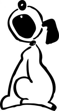 Howling Dog clip art