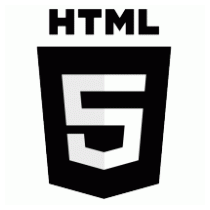 HTML5 with wordmark black&white