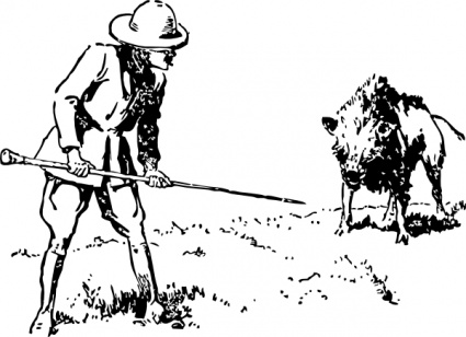 Hunting Boar clip art