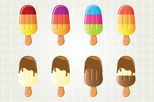 Ice Cream & Lollies Vector