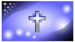 Iceblue Glowing Cross Wallpaper