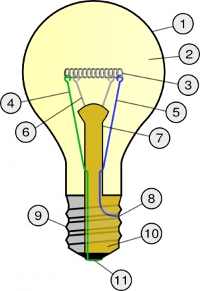 Incandescent Light Bulb clip art