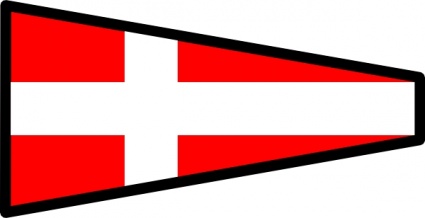 International Maritime Signal Flag 4 clip art