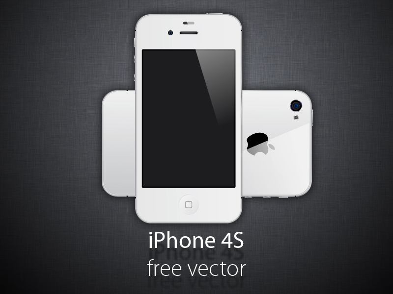 iPhone 4S white free vector