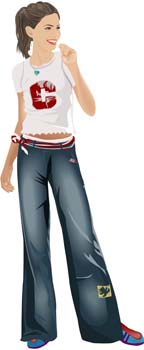 Jeans Girl Vector 13