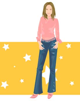 Jeans Girl Vector 2