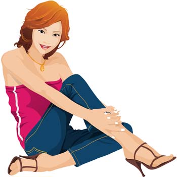 Jeans Girl Vector 27