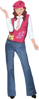 Jeans Girl Vector 9