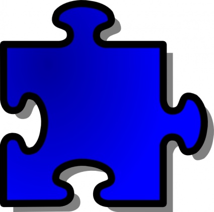 Jigsaw Blue Puzzle clip art