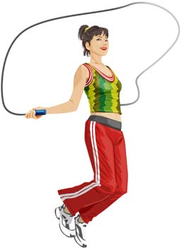 Jump rope sport vector 1