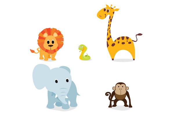 Jungle Animals Vector