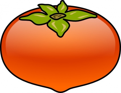 Kaki Persimmons clip art