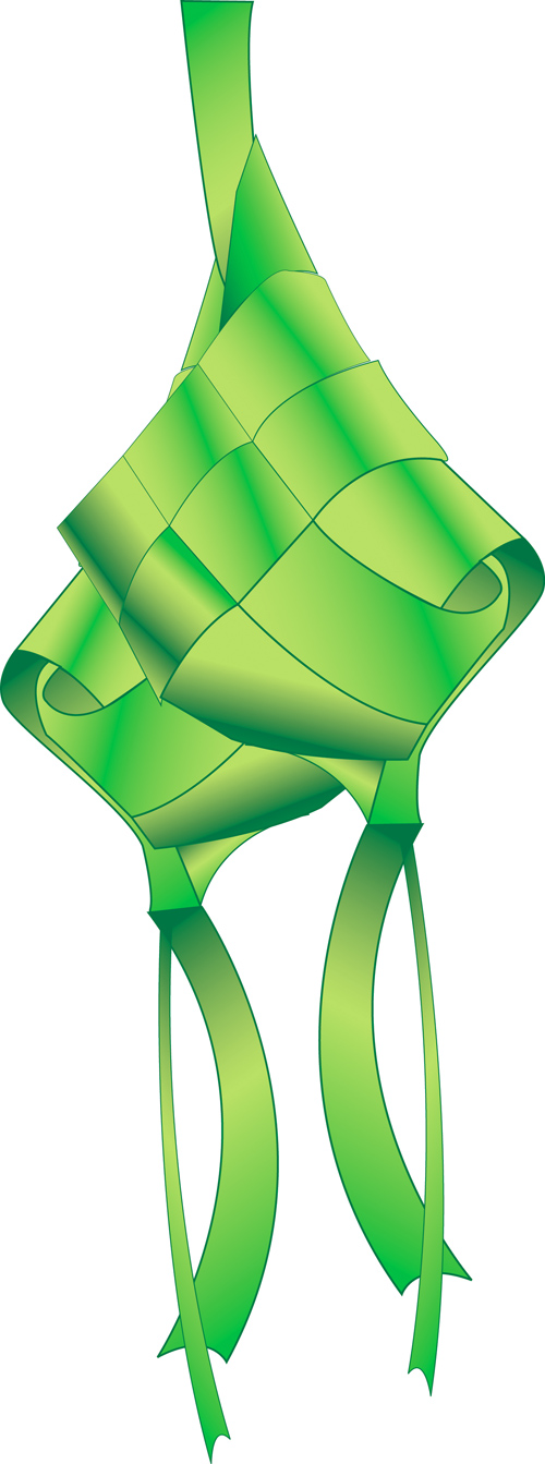 Ketupat Dumpling Vector Graphic