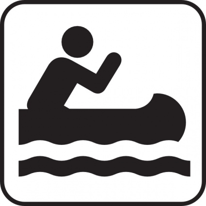 Kyaking Map Sign clip art