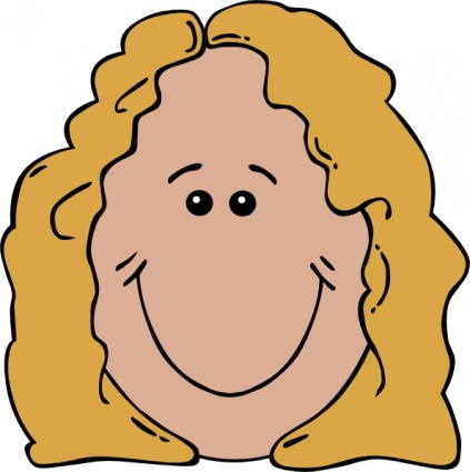 Lady Face clip art