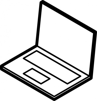 Laptop Outline clip art