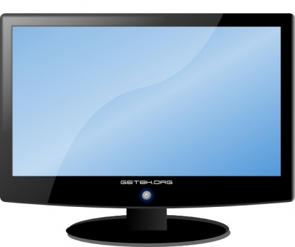 Lcd Widescreen Hdtv Monitor clip art