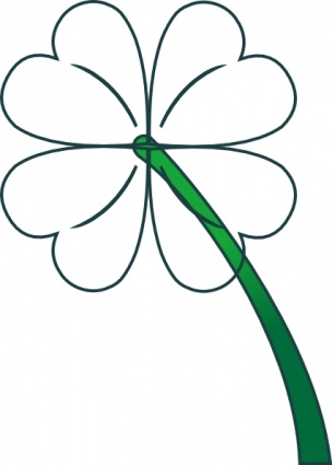 Leaf Clover Gradient clip art