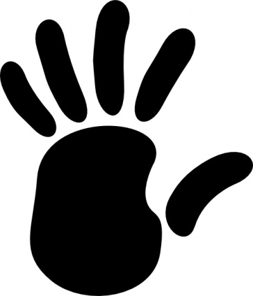 Left Hand Print clip art