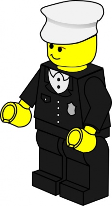 Lego Town Policeman clip art