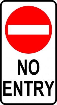 Leomarc Sign No Entry clip art