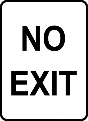 Leomarc Sign No Exit clip art