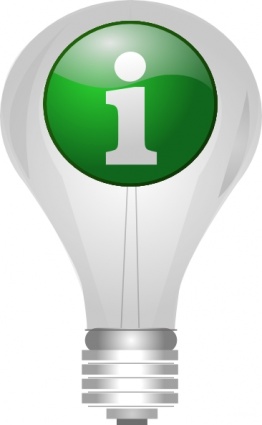 Light Bulb Info clip art