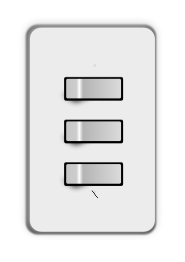 Light switch 3 switches (all on)