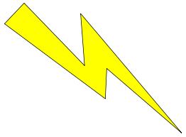 Lightning yellow with black outline