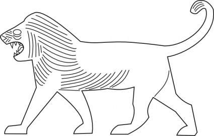 Lion Outline clip art