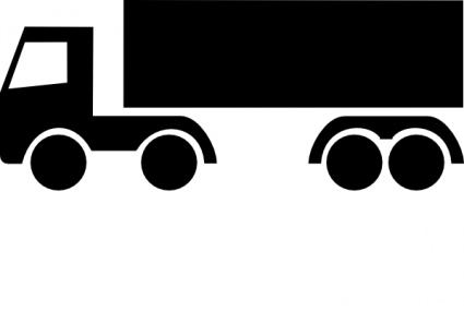 Lkw Mit Aufleger Aus Zusatzzeichen clip art