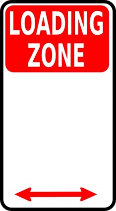 Loading Zone Sign clip art