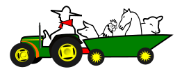 Logo tractor animales