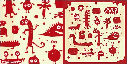 Lovely small Monster vector material