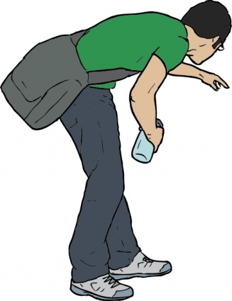 Luke Lamborn Reaching Down clip art