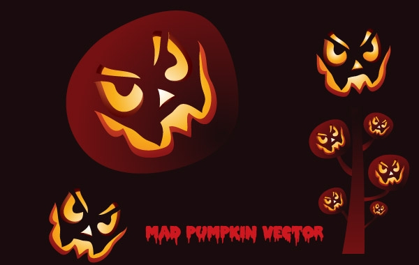 Mad Pumpkin Vector