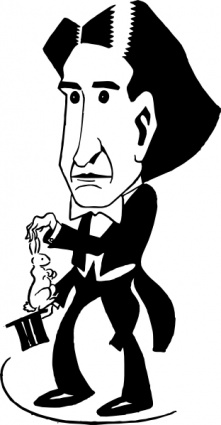 Magician Howard Thurston clip art