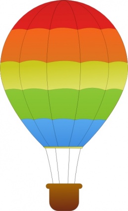 Maidis Horizontal Striped Hot Air Balloons clip art