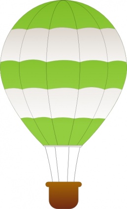 Maidis Horizontal Striped Hot Air Balloons clip art