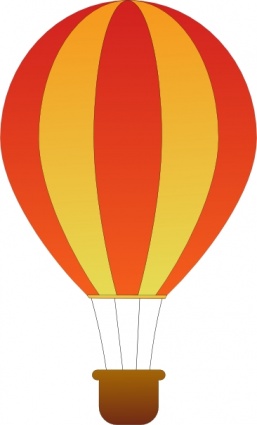 Maidis Vertical Striped Hot Air Balloons clip art