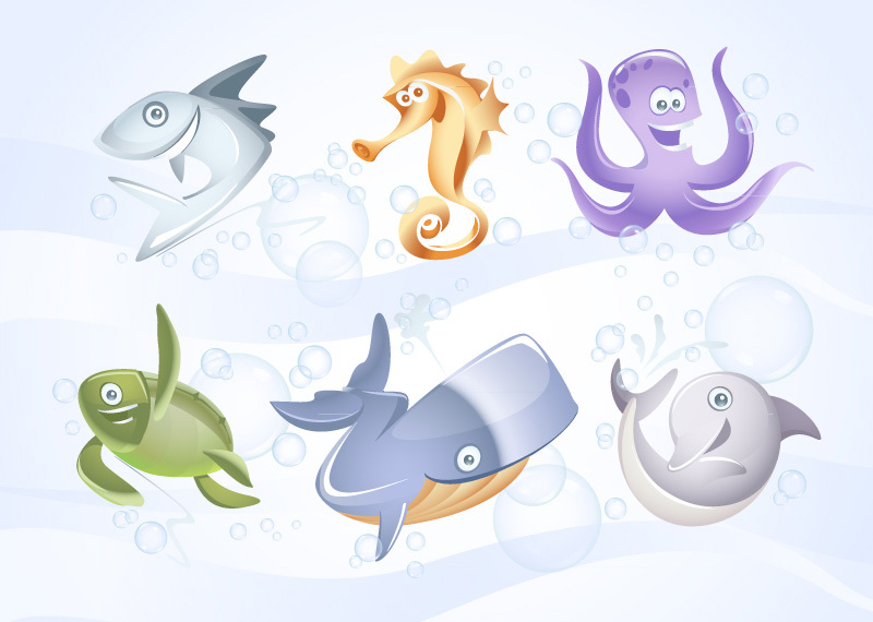 Marine Vector Animals Collection