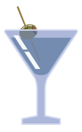 Martini with olive