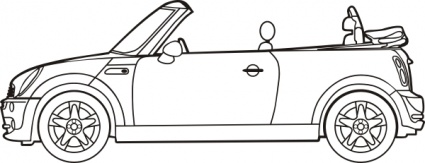 Mini Cooper Convertible clip art