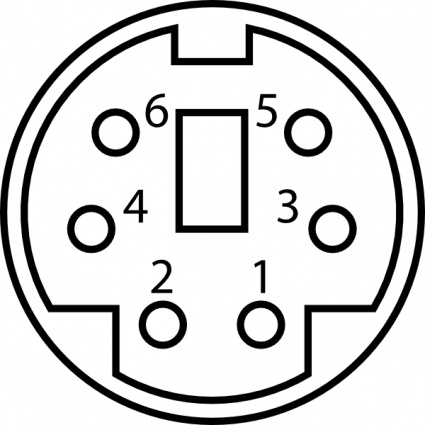 Minidin Connector Pinout clip art