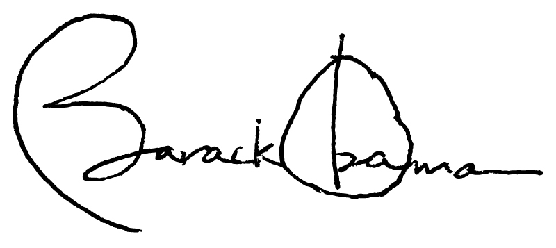 Most powerful autograph in the world. Barack Obama Vector