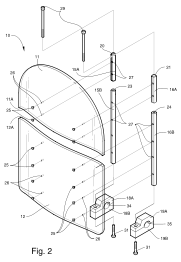 Motorcycle Windshield Exploded View