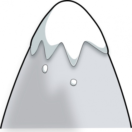 Mountain Cartoon Style Ice Snow Mountains Snowy Cliff Mountian