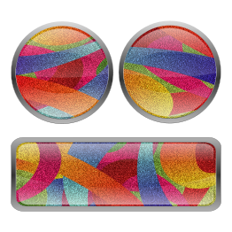 Multicolored Film Grained Buttons