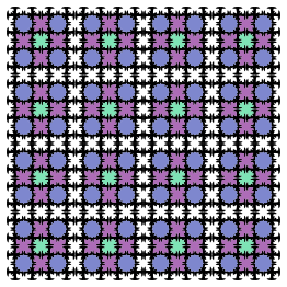 Muster 43cab Variation in bunt - Endloskachel