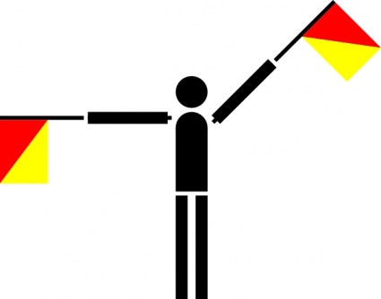 Naval Semaphore Flag Q clip art